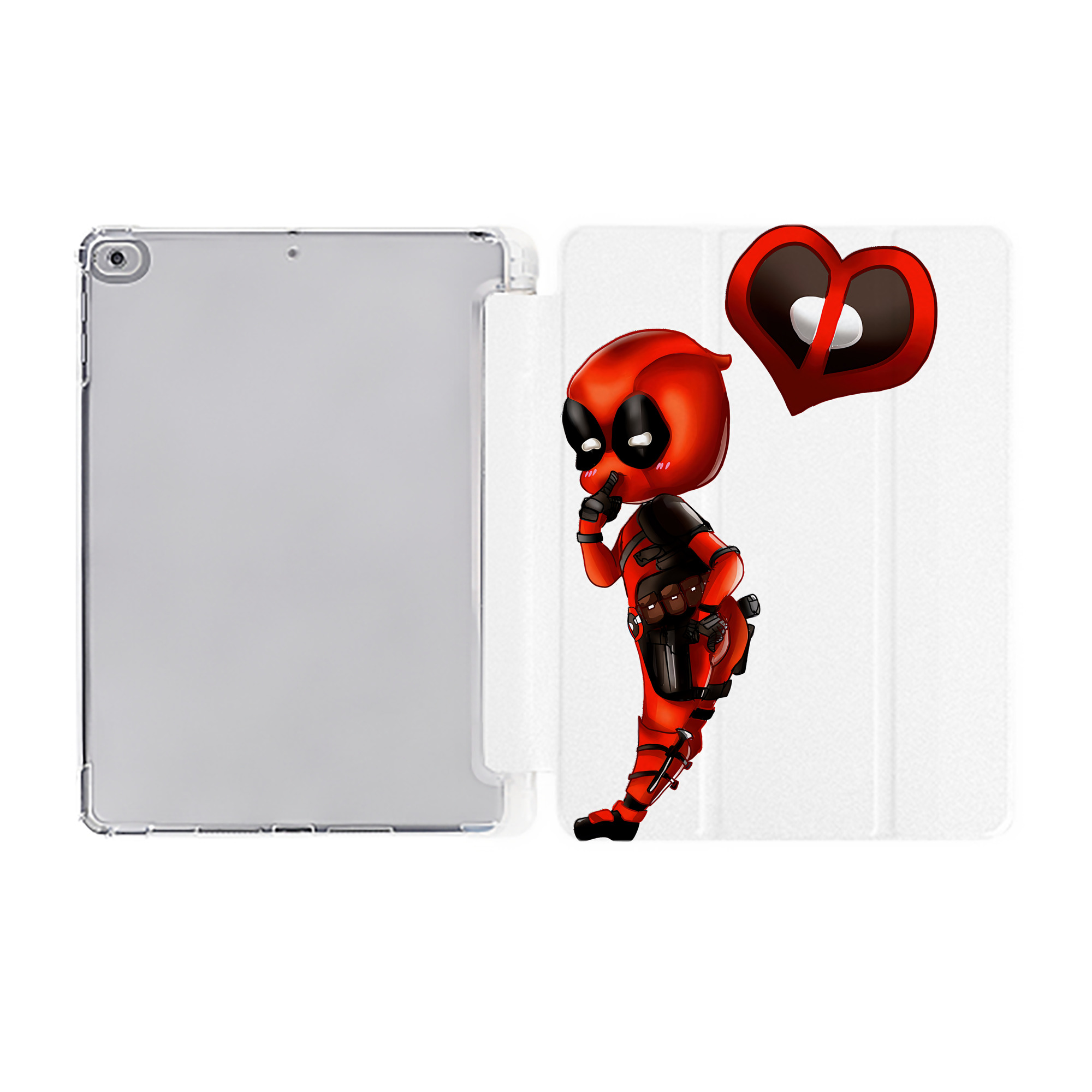 （画像用） Deadpool デッドプール IPad ケース ペン収納付き 三つ折りスタンド PUレザー×シリコン 対応機種9.5/10.5/10.9インチ